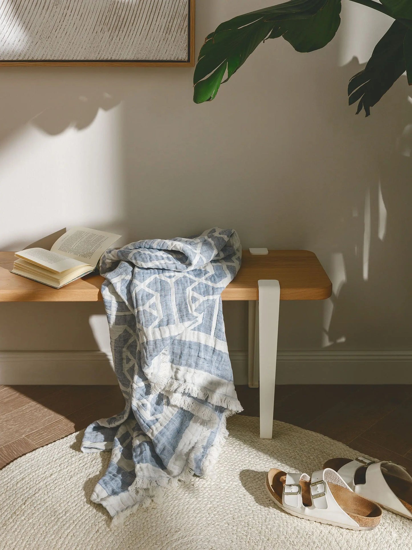 Lininė antklodė Sabine Blue