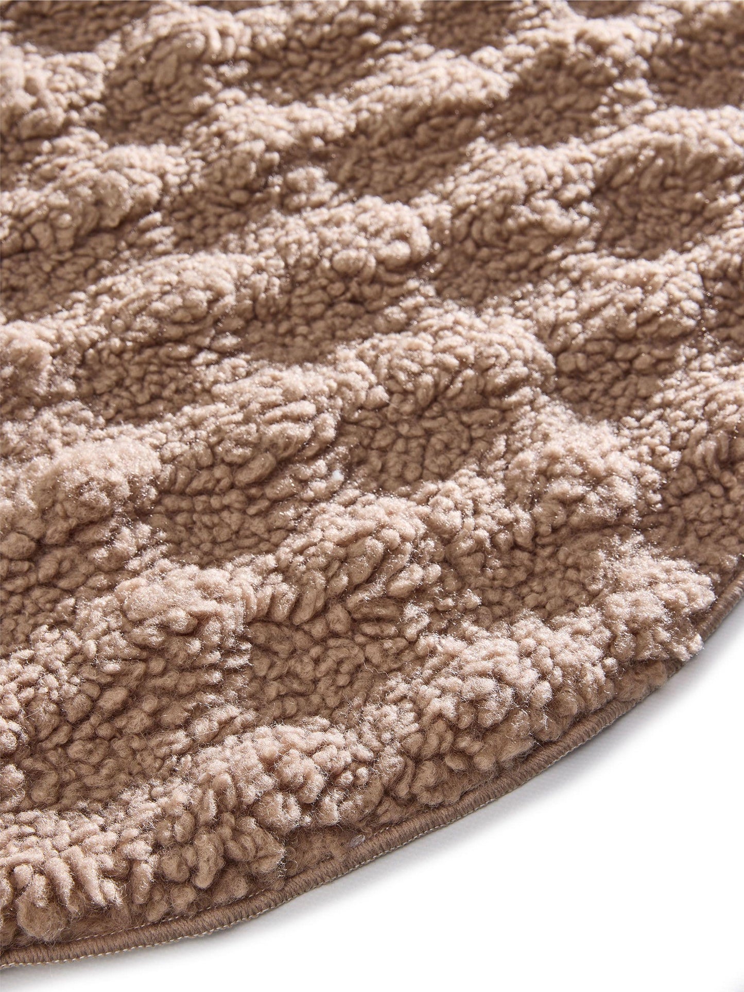 Skalbiamas kilimas Ted šviesiai rudas ø 120 cm apvalus