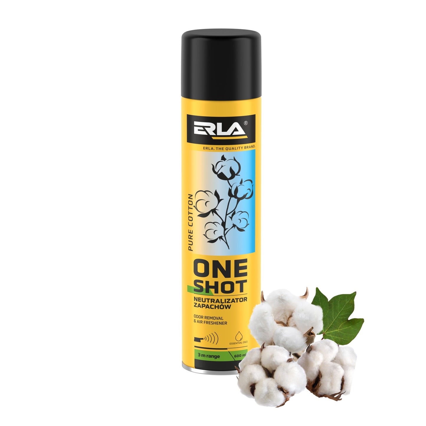 Kvapų neutralizatorius - ERLA ONE SHOT PURE COTTON 600ml