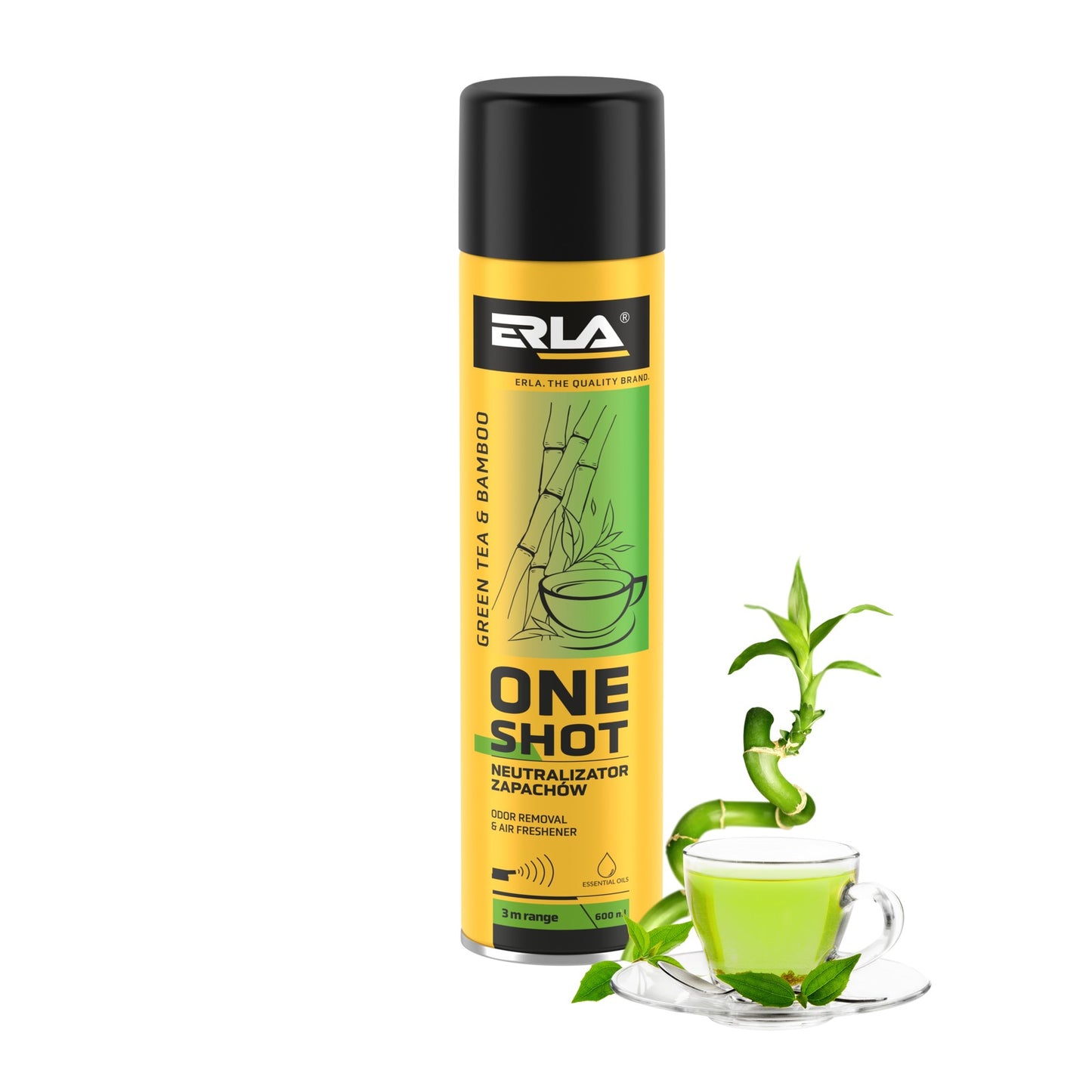 Kvapų neutralizatorius - ERLA ONE SHOT GREEN TEA & BAMBOO 600ml