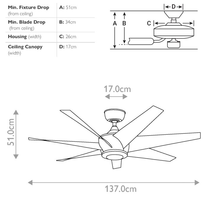 Šviestuvas su ventiliatoriumi Lehr II 137 cm – antikvarinis atlasinis sidabras