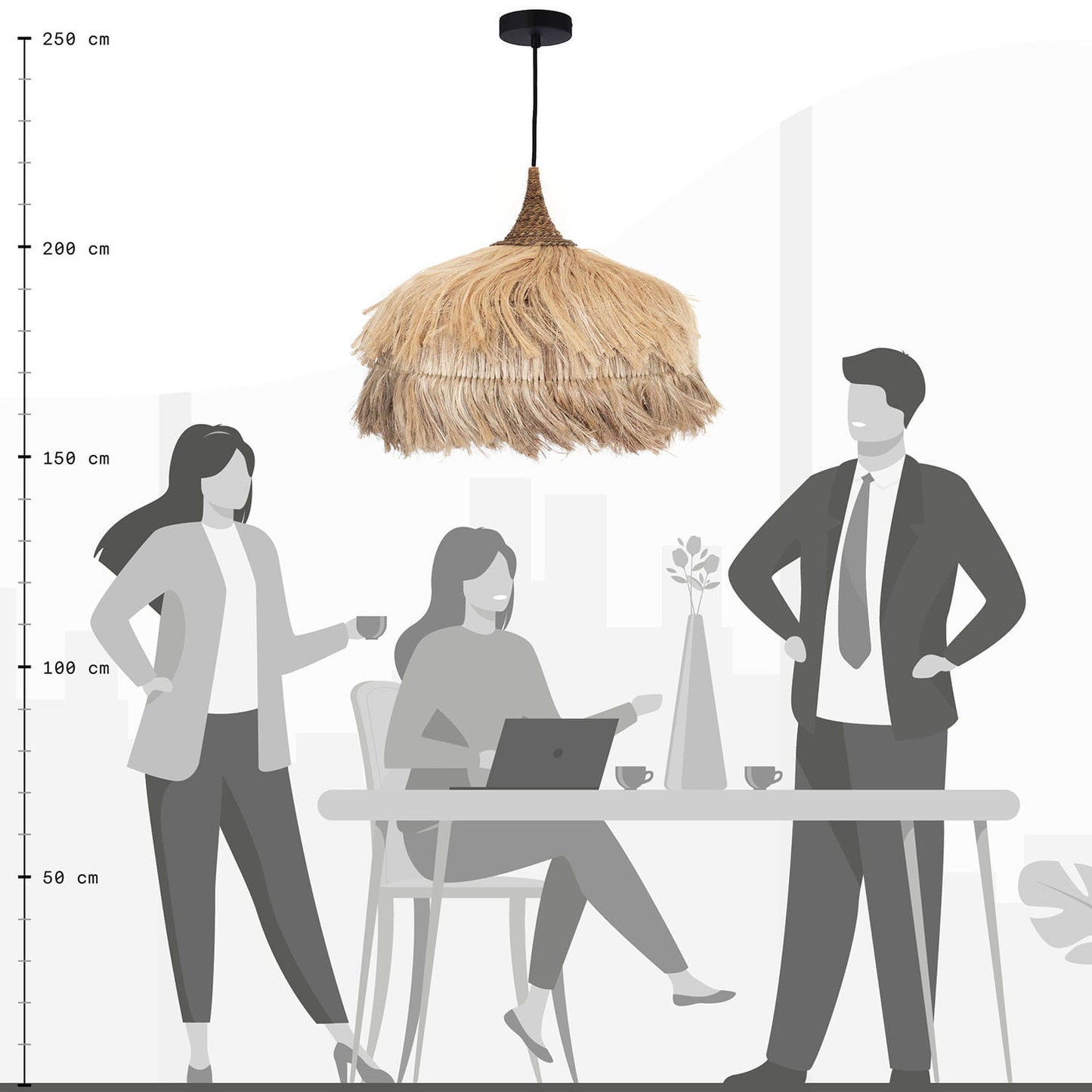 80 cm Boho šviestuvas pakabinamas