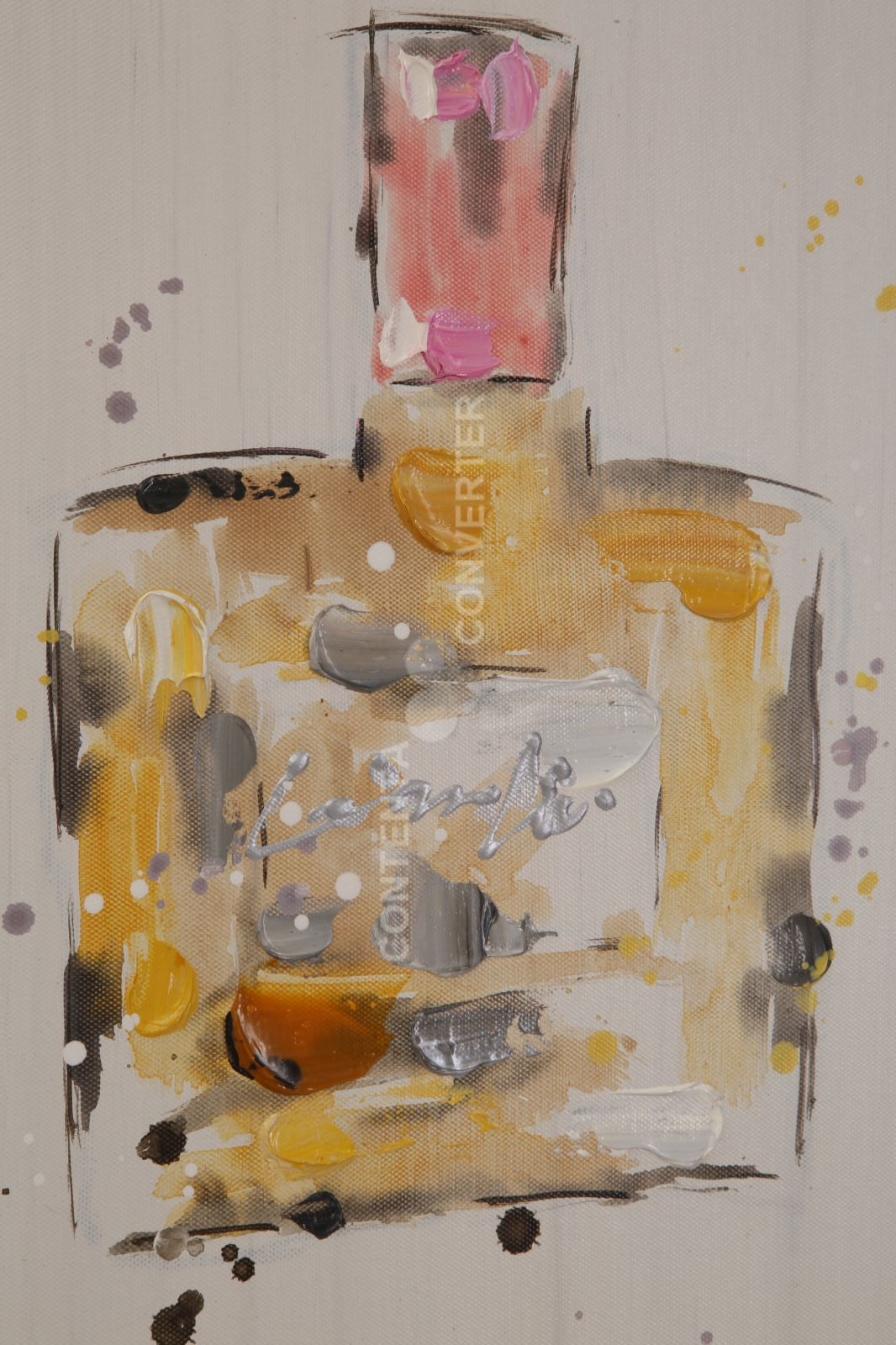 Paveikslas dažyta drobė parfumes dviejų cm 150x3x50