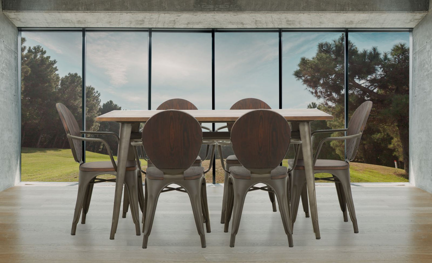 Valgomojo kėdžių komplektas „Harlem“ 54x51x83 cm (sėdimosios aukštis 43 cm)