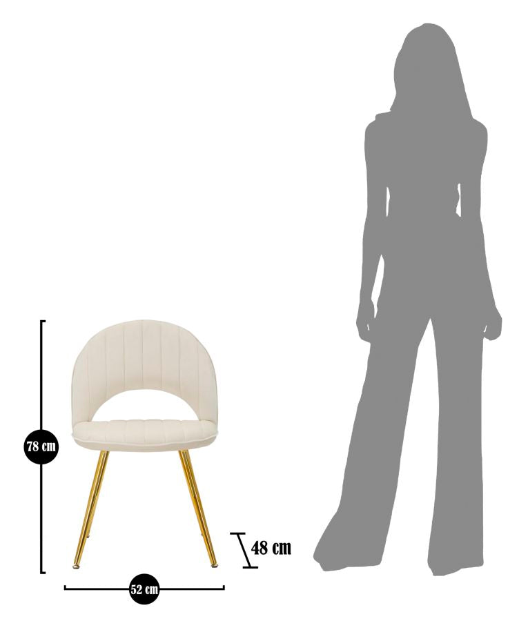 Vagomojo kėdžių rinkinys „Flex cream" 2vnt 52x48x78cm