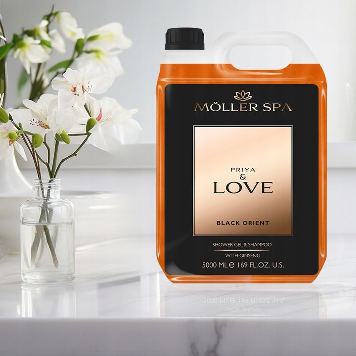 Möller SPA PRIYA & LOVE PREMIUM šampūnas ir dušo želė 2in1  5l.