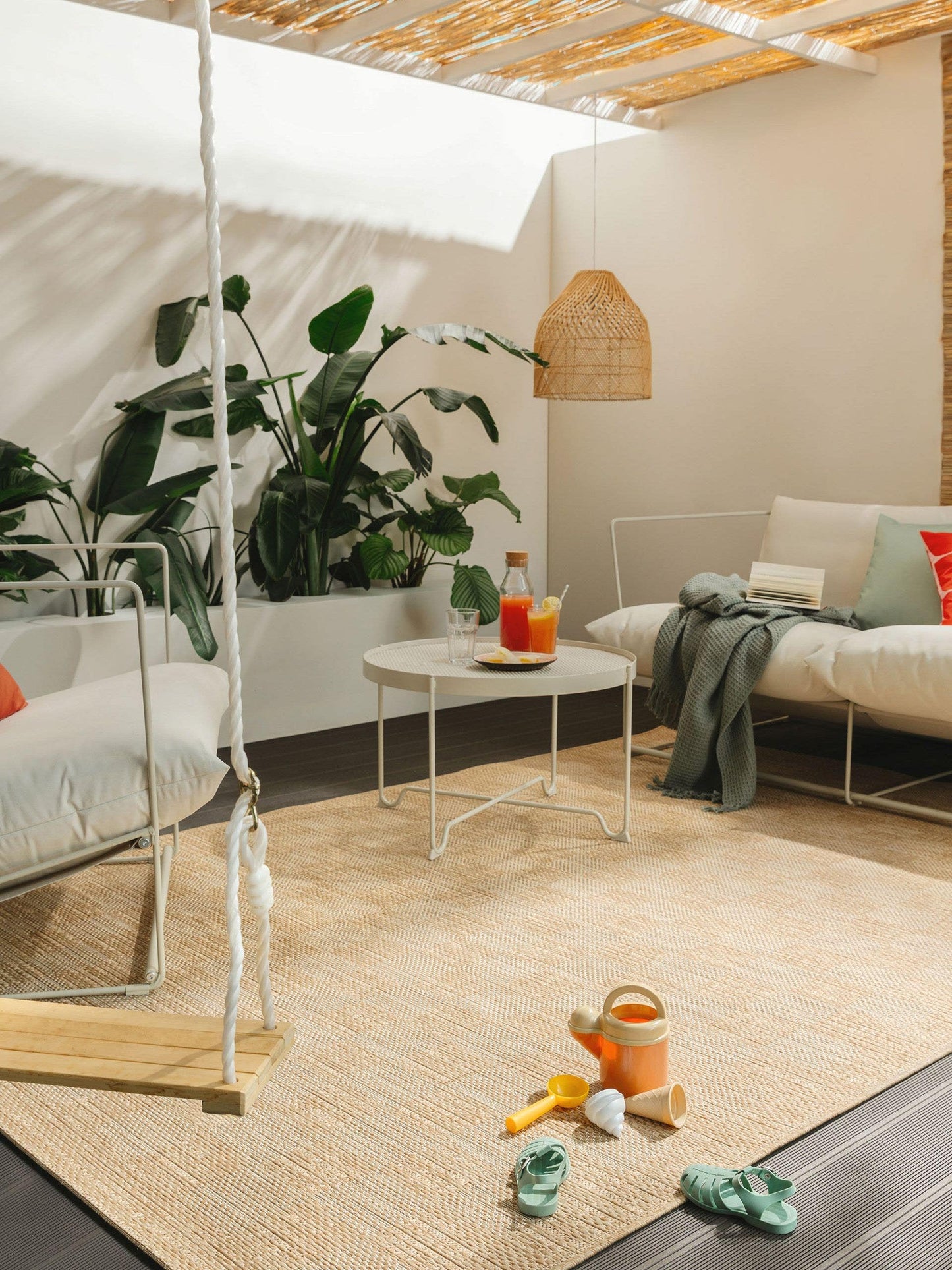 Kilimas Como šviesiai rudas/ kvadratai