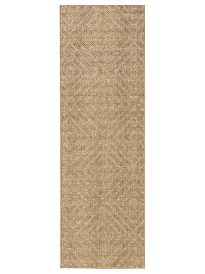 In- & Outdoor Runner Como Light Brown 80x240 cm