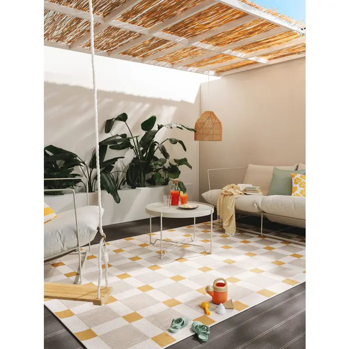 KIlimas Vega smėlio/geltona/kvadratai
