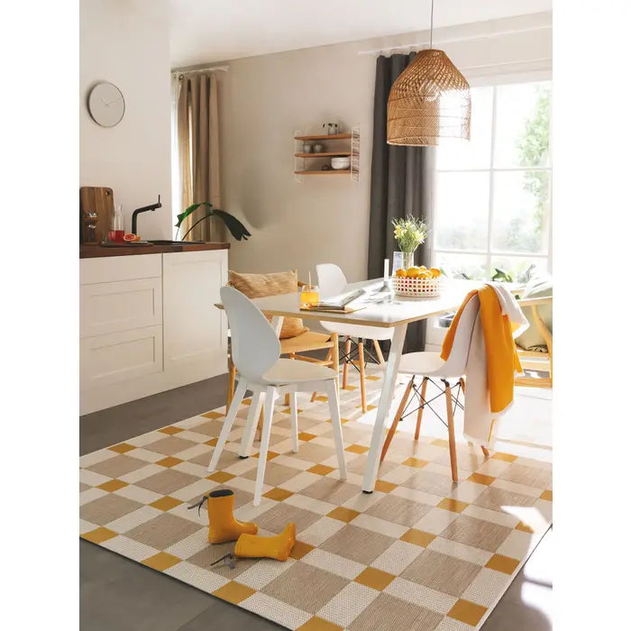 KIlimas Vega smėlio/geltona/kvadratai