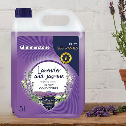 Glimmerstone skystas AUDINIŲ MINKŠTIKLIS 5L 200 skalbimų - levandų ir jazminų kvapas