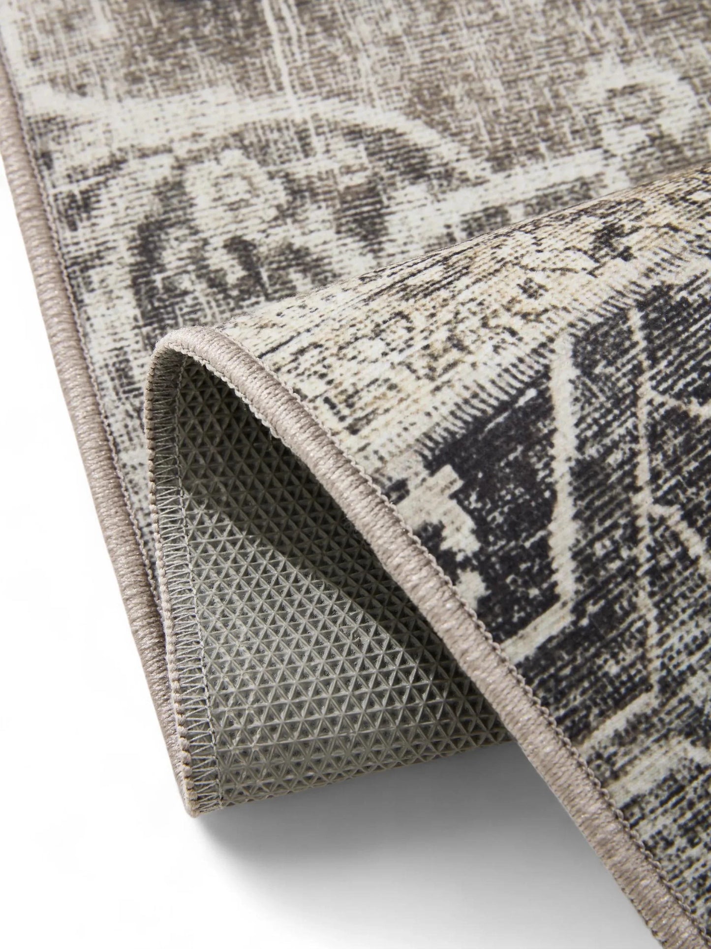 George pilkos spalvos pailgas kvadrato raštais 80x240 cm