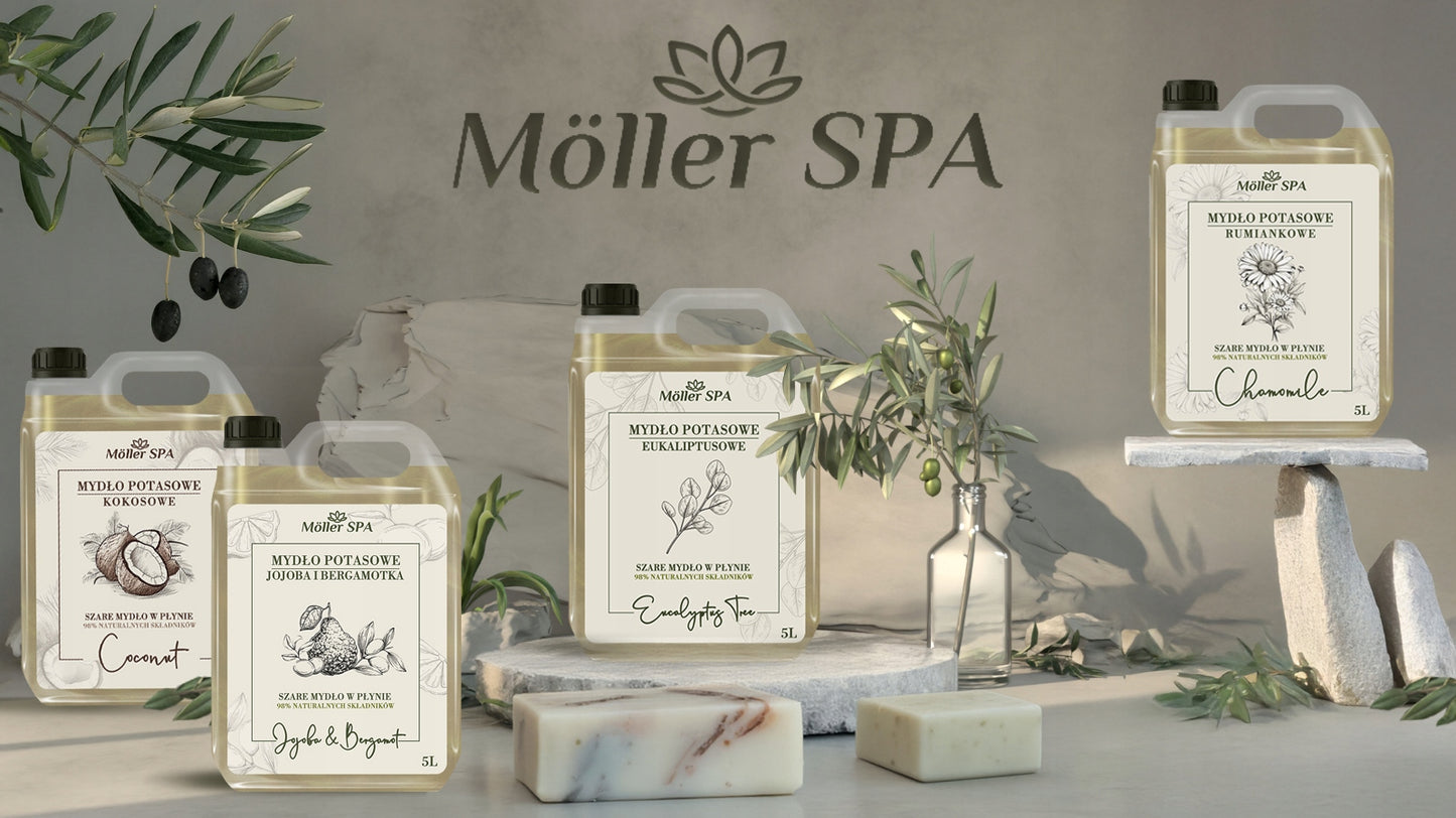 Möller SPA natūralus kalio skystas muilas su levandų kvapu 5 l.