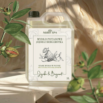 Möller SPA natūralus kalio skystas muilas su Jojobos ir bergamočių aliejumi 5 l.