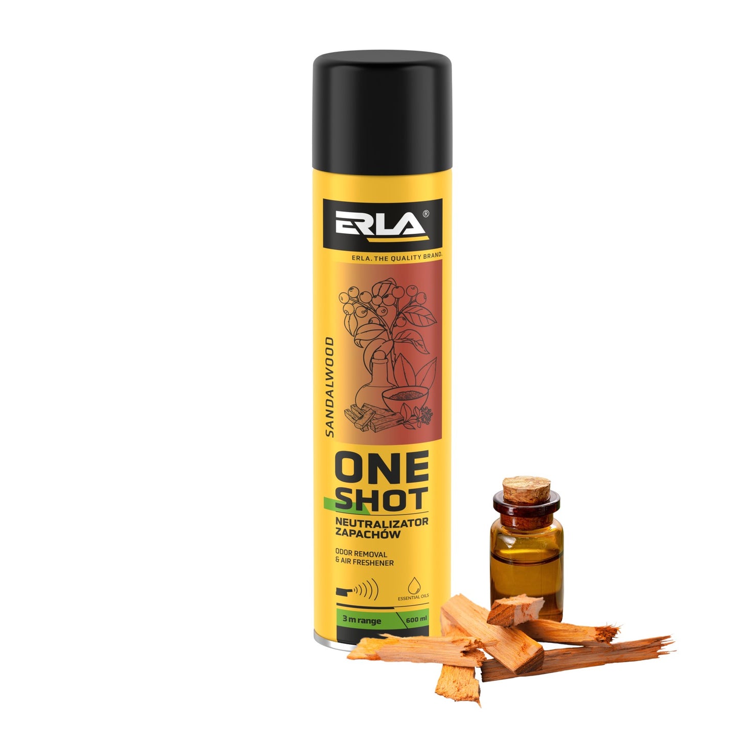 Kvapų neutralizatorius - ERLA ONE SHOT SANDALWOOD 600ml