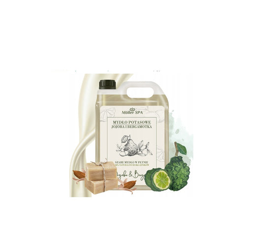 Möller SPA natūralus kalio skystas muilas su Jojobos ir bergamočių aliejumi 5 l.