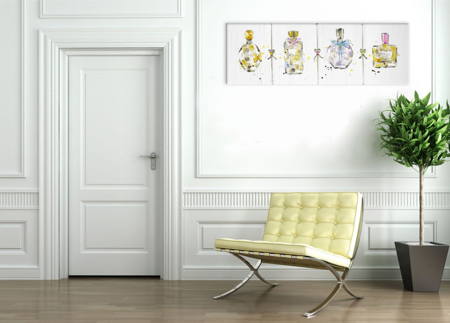 Paveikslas dažyta drobė parfumes dviejų cm 150x3x50