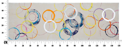 Nudažytos ant drobės plūduriuojančių žiedų -b- cm 150x3x50