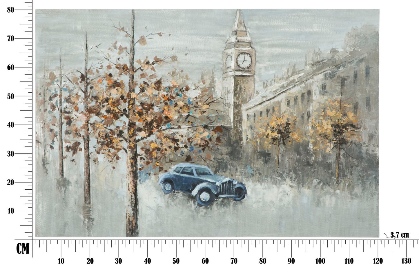 Paveikslas dažyta drobė London 120x3.7x80 cm