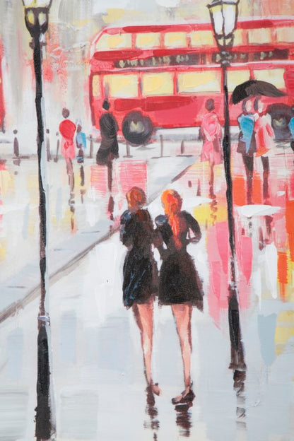 Paveikslas dažyta drobė Londonas 100x3x100 cm