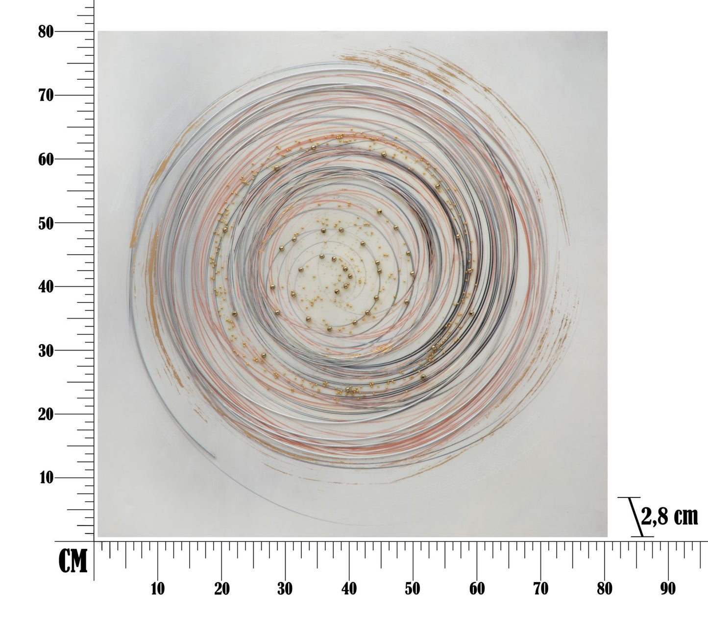 Paveikslas tapyba ant drobės Round 80x2.8x80 cm