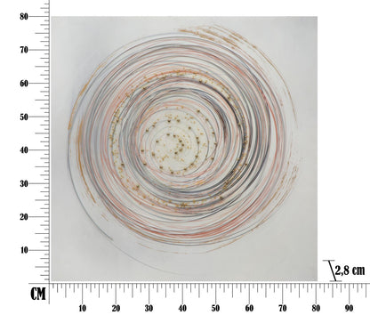 Paveikslas tapyba ant drobės Round 80x2.8x80 cm