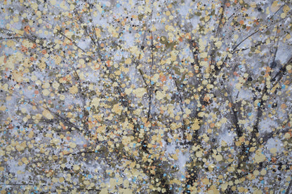 Paveikslas dažyta drobė Gold Tree 80x3.8x120 cm