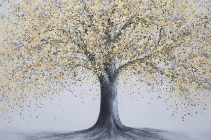 Paveikslas dažyta drobė Gold Tree-B 120x3.8x80 cm