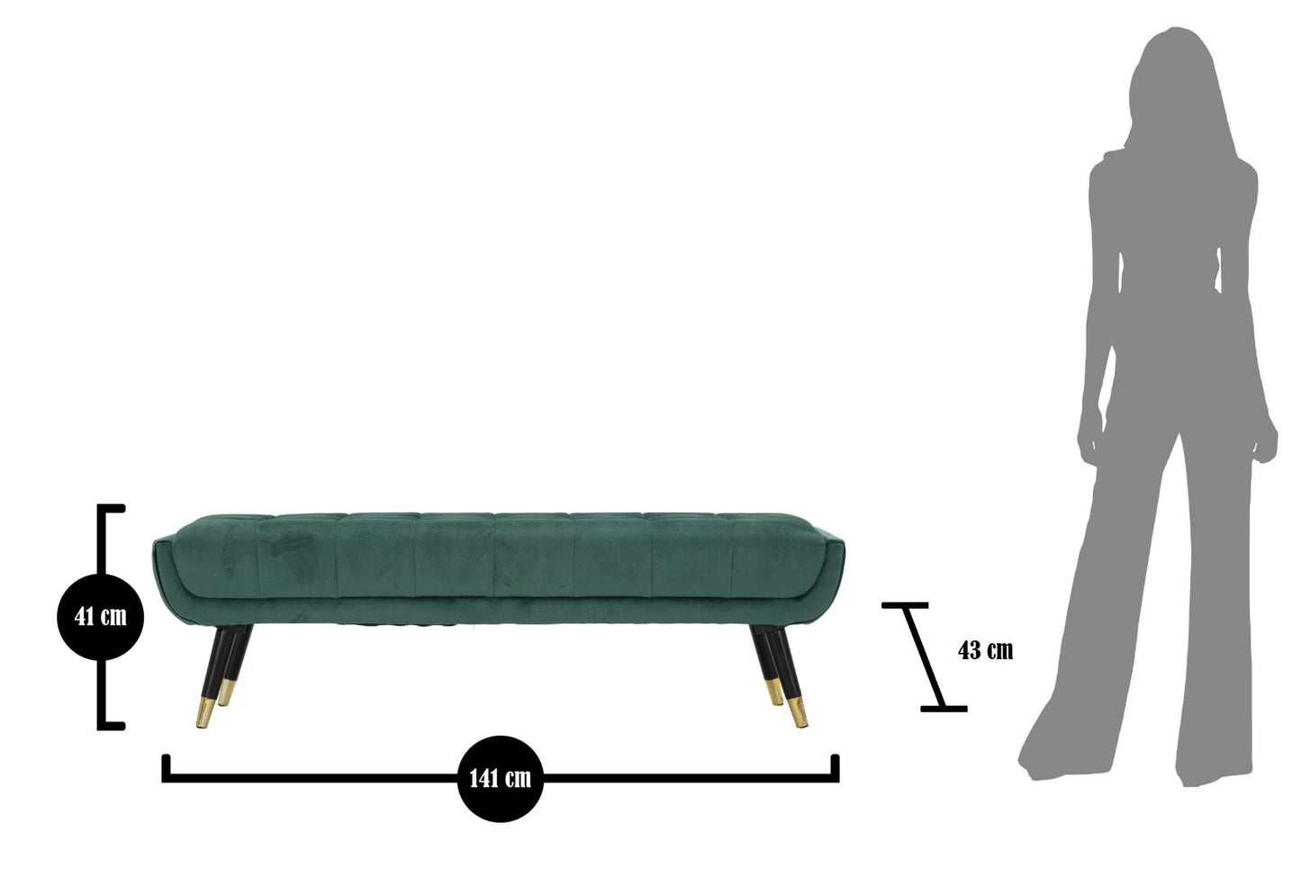 Suoliukas Green Infinity Bench 141x41x43 cm