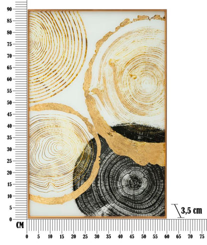 Paveikslas ant stiklo su rėmeliu Woody 60x3.5x90 cm