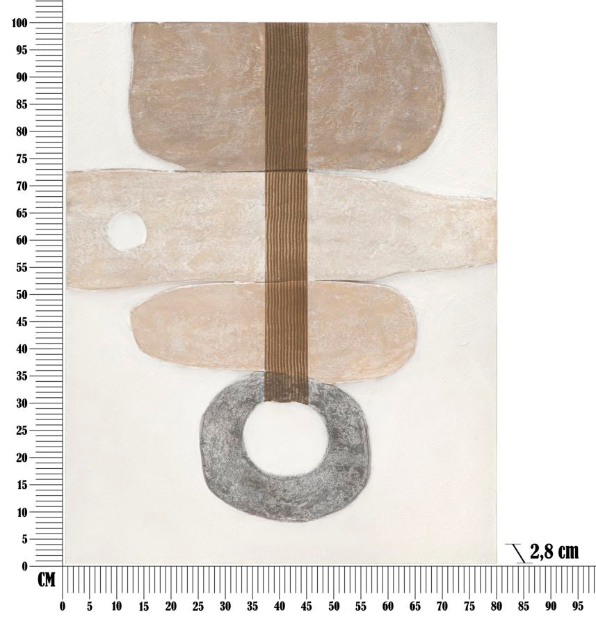 Paveikslas dažyta drobė Stone-B 80x2,8x100 cm