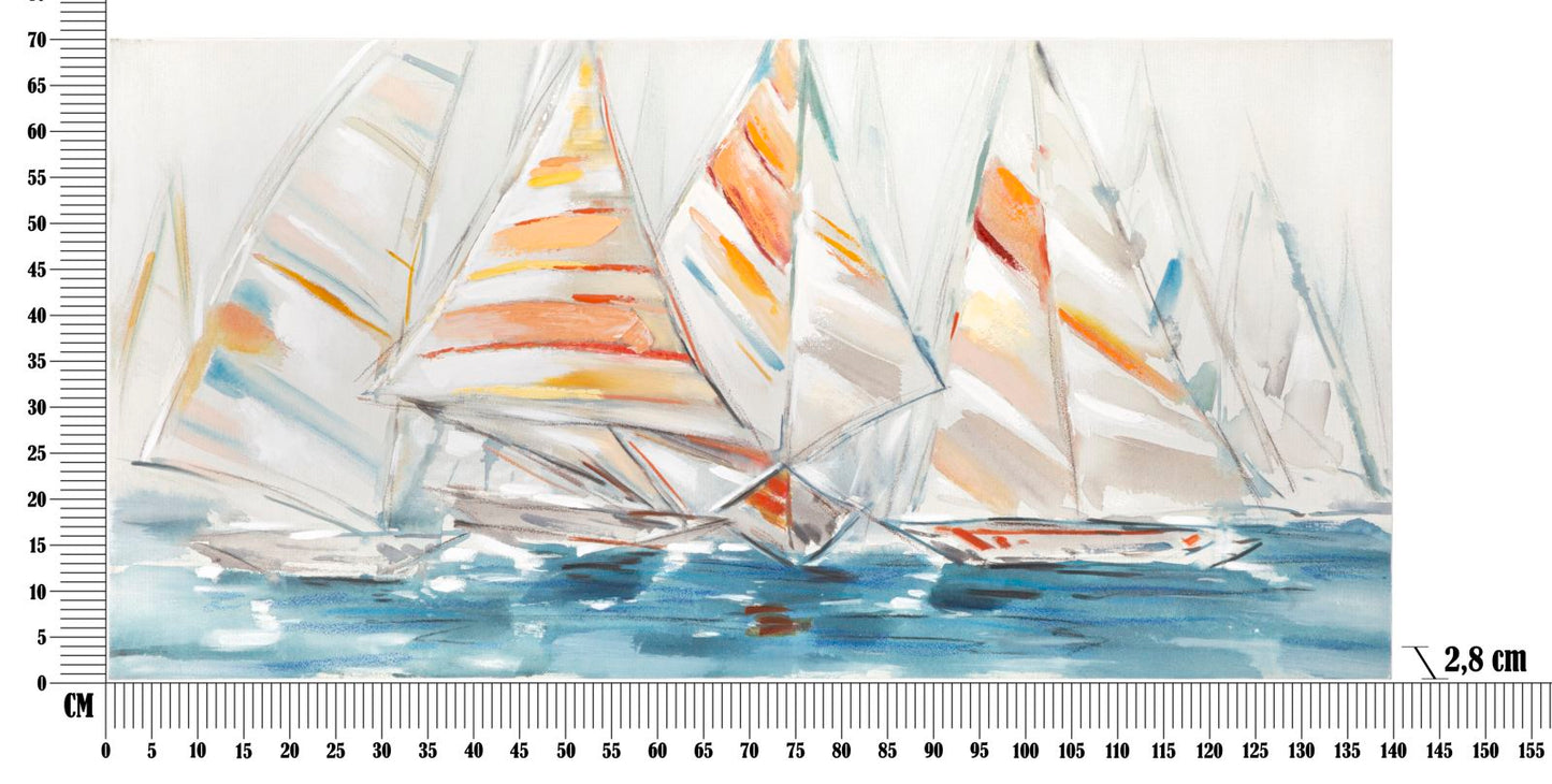 Paveikslas tapyba ant drobės Regatta 140x2,8x70 cm