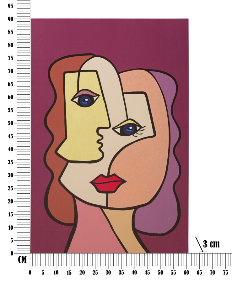 Paveikslas tapyta drobė Face-G 60x3x90 cm