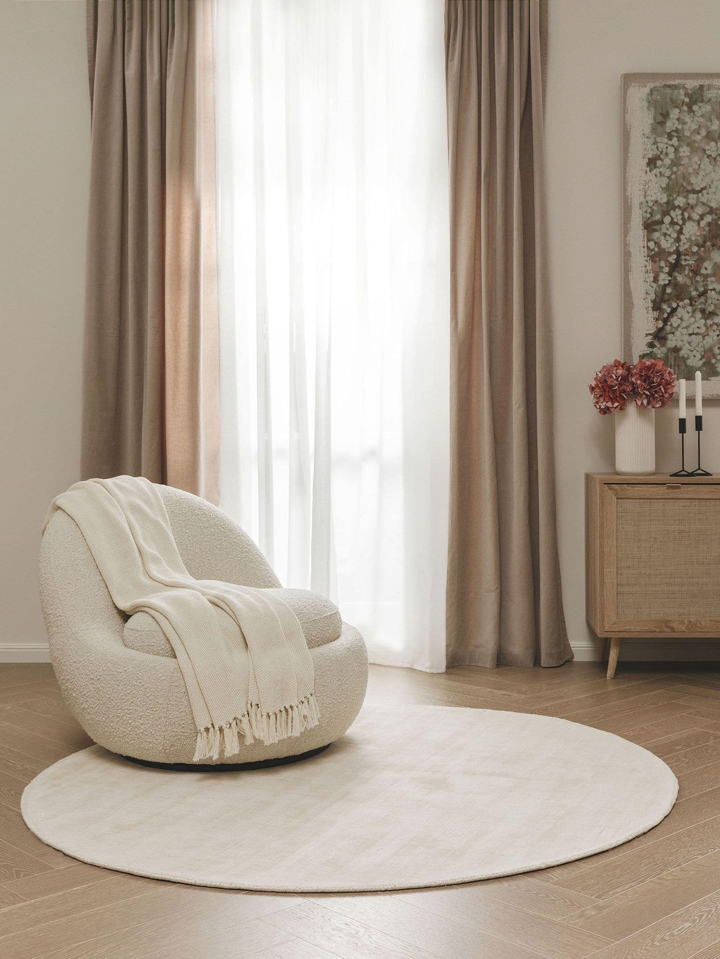 Nova Apvalus Viskozinis Kilimas DS4