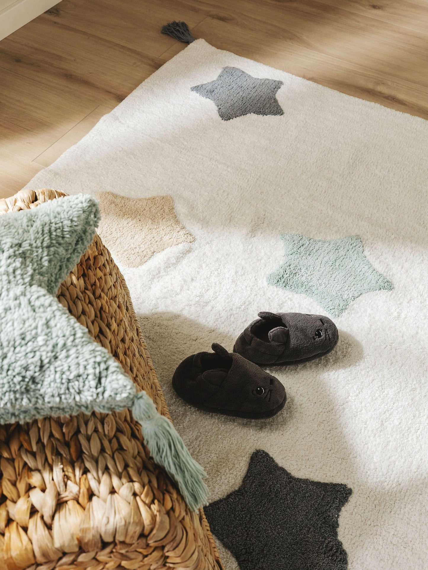 Medvilninis skalbiamas kilimas vaikų kambariui