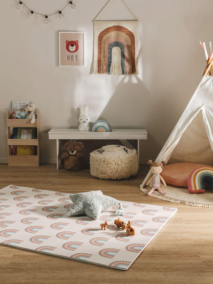 Vaikiškas Rainbow Stačiakampis Natūralios medžiagos Kilimas DS1