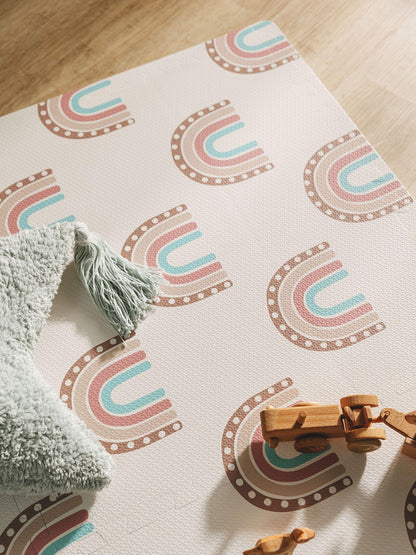 Vaikiškas Rainbow Stačiakampis Natūralios medžiagos Kilimas DS1